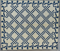 Early Blue & White Pieced Quilt