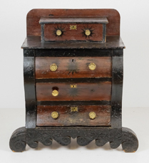 Miniature Marriage Chest From Lenox, Mass.