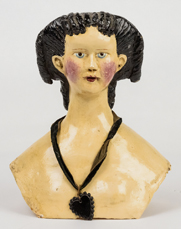 Rare Papier-Mache Doll Head