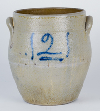 Oviod Decorated Stoneware Jar