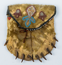 Anishinaabe Beaded Pouch from Wolverine Fur