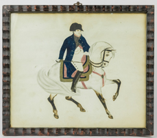 Watercolor Portrait of Mounted Napoleon