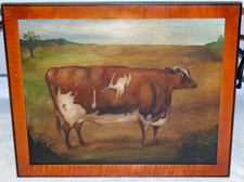 CONTEMPORARY OIL PAINTING OF BULL