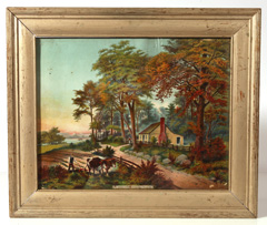EARLY LITHOGRAPH OF GRANT'S BIRTHPLACE 