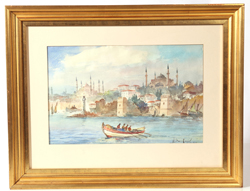 ARTIST SIGNED "ISTANBUL" WATERCOLOR