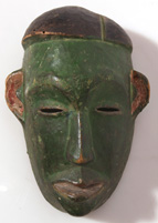 CARVED AFRICAN PAINTED MASK 