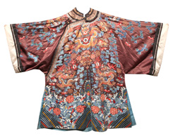 IMPERIAL CHINESE EMBROIDERED SILK ROBE 