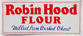Porcelain Robin Hood Flour Sign