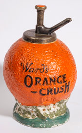 Ward's Orange Crush Porcelain Syrup Dispenser