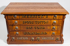 Merrick's Oak Spool Cabinet