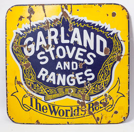 Garland Stoves Porcelain Sign