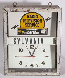 Sylvania TV Hanging Advertising Clock