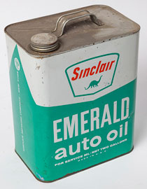 Sincair Emerald Auto Oil Can