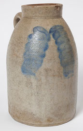 Cobalt Decorated Handled Canning Jar