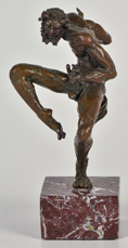 Campbell Paxton American Bronze Sculpture of Satyr