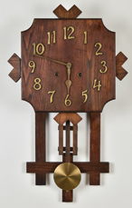 Arts & Crafts Oak Wall Clock