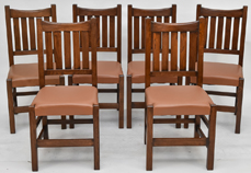 Set Six Contemporary Stickley Dinning Chairs