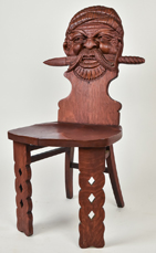 Carved Plank Seat Pirate Chair