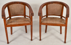 Pair Asian Hardwood Chairs