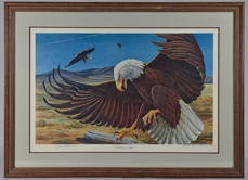 John A. Ruthven  Lithograph "Gathering of Eagles"