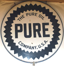 Lg. Porcelain Pure Oil Sign