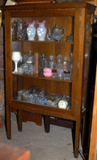 Oak China Cabinet & Glassware