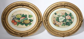 PR. OF 19TH CENTURY WATERCOLOR THEOREMS ON SILK