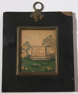 1838 ROXENA VALENTINE MOURNING WATERCOLOR