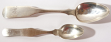 J. SIMPSON, KY. & S. KIRK, MD. COIN SILVER SPOONS