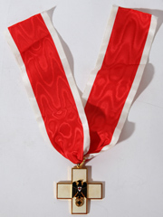 ENAMELED THIRD REICH MEDAL WITH RIBBON