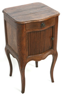 LOUIS XV NIGHT STAND W/TAMBOUR FRONT