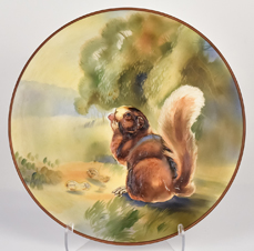 Nippon Squirrel Molded In Relief Plaque
