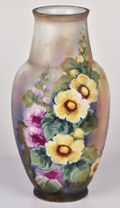 Nippon Vase with Handpainted Flowers