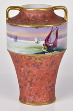 Nippon Scenic Vase with Unusual Colors