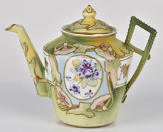 Small Nippon Teapot with Coralene Decoration