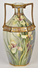 Nippon Vase with Floral Designs