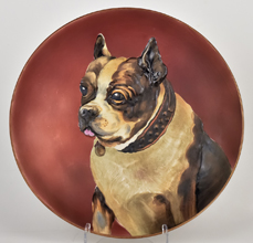 Nippon Plaque with Bulldog Molded in Relief