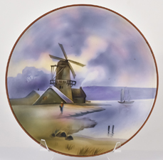 Nippon Scenic Plate with Windmill Scene