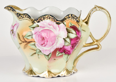 Nippon Molded Pitcher with  Roses