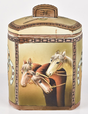Nippon Molded in Relief Horses Humidor
