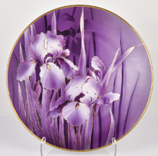 Nippon Plaque with Purple Irises
