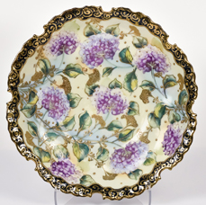 Nippon Scalloped Edge Bowl with Floral Decoration