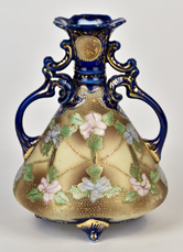 Cobalt Blue Nippon Footed  Vase