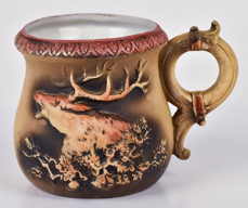 Nippon Mug with Molded in Relief Elk.