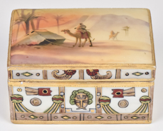 Nippon Covered Box with Man on Camel Scene